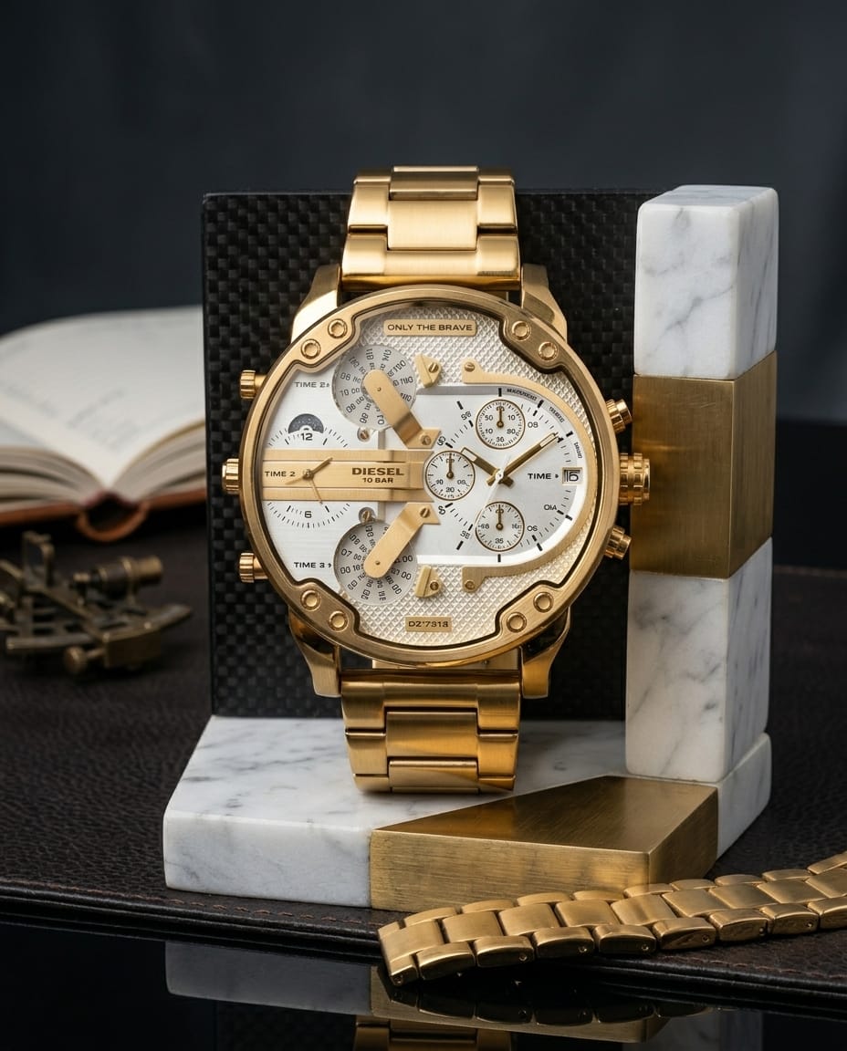 Diese_l 3 Bar Big Dady Heavy Quality Gold-White